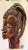 portrait d'une tête de femme africaine en bois